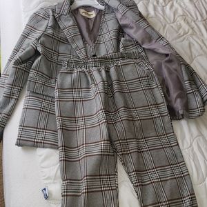 3 piece plaid boys suit